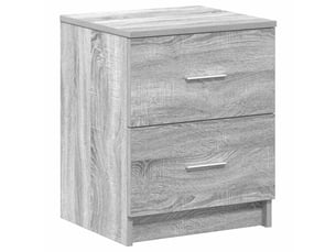Table de chevet - cabinet de chevet - table de nuit à 2 tiroirs gris sonoma 40x36x50 cm