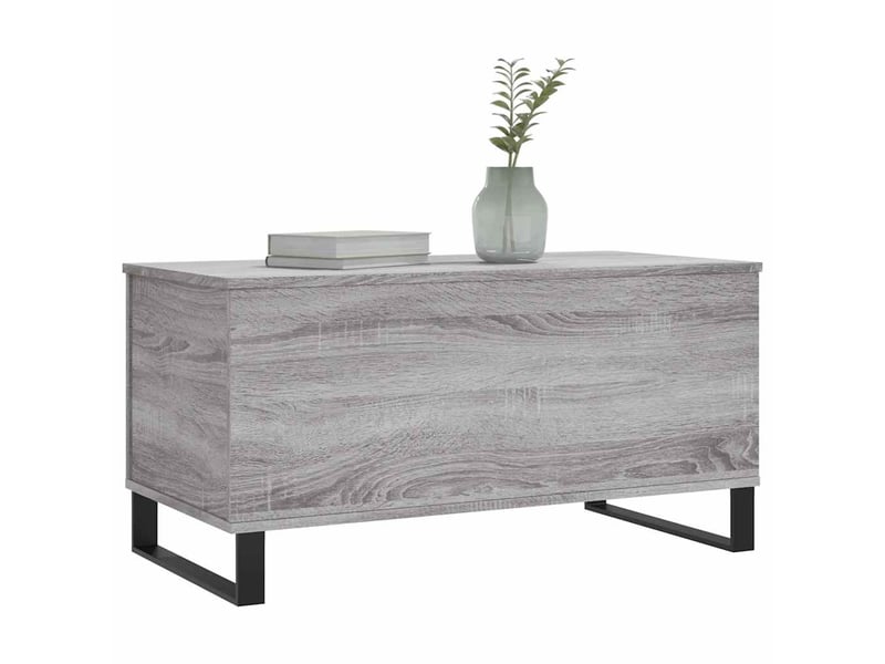  Table basse - table de salon - table à thé sonoma gris 90x44,5x45 cm bois d'ingénierie  - Conforama D