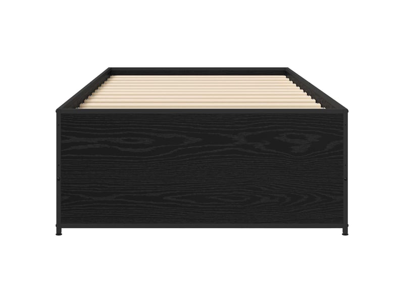  Lit simple- lit adulte -  cadre de lit chêne noir 80 x 200 cm bois d'ingénierie  - Conforama C