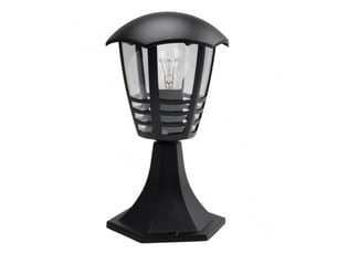 Lanterne de muret extérieur fabrilamp alnilan noir, 1 x e27, ip44, 30 x 16 x 16 cm