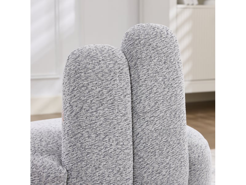  Pouf lapin 54x41.5x54 cm sans rangement tissu gris blanc  - Conforama D