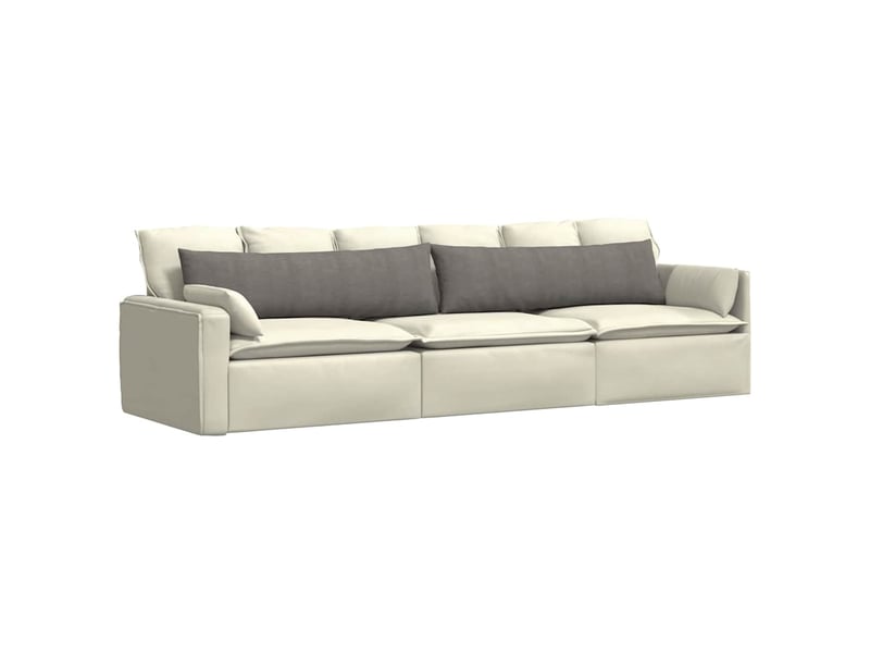  Lot de 2 coussins de canapé, coussins décoratifs gris clair 145 x 40 cm cf59061  - Conforama C