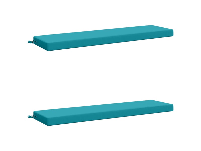 Lot de 2 coussins de banc, coussins d'assise soest 100 % polyester turquoise cf57519 - Conforama A