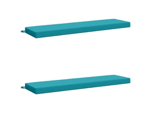 Lot de 2 coussins de banc, coussins d'assise soest 100 % polyester turquoise cf57519