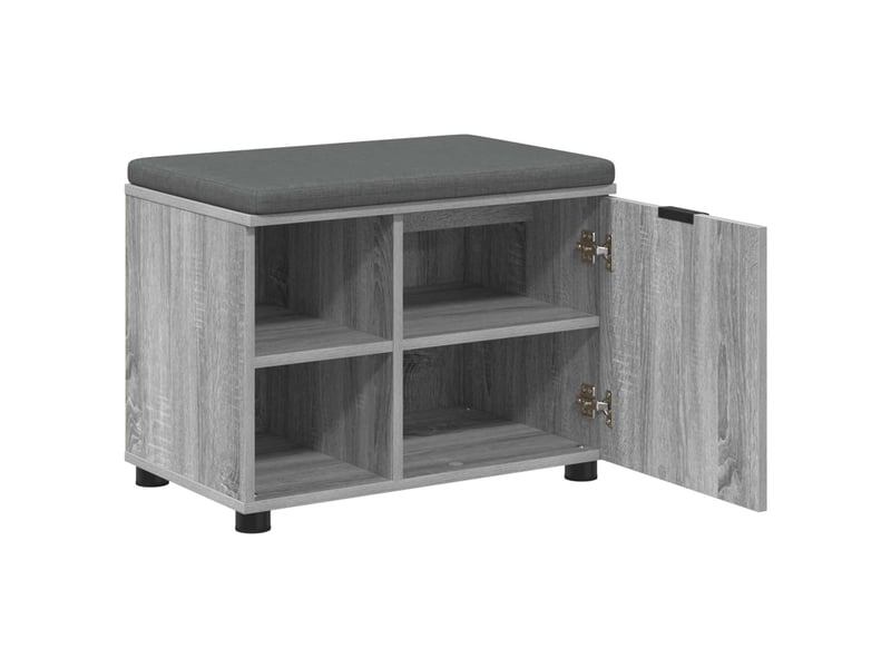  Banc d'entrée, banc interieur avec coussin gris sonoma 60x38x46 cm shl84979  - Conforama E