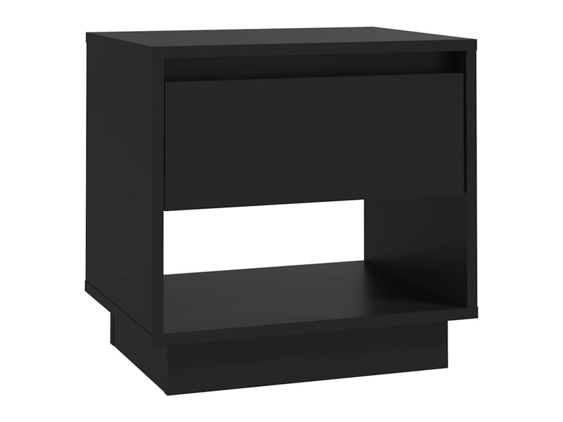  Table de chevet - cabinet de chevet - table de nuit noir 45x34x44 cm bois d'ingénierie  - Conforama A