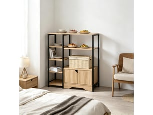 Bibliotheque coloris  bois clair  <strong>PANGIVO</strong> <strong>T5828P540382</strong> - 80 cm x 97 cm