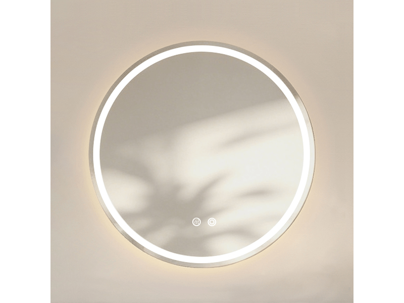 Miroir de salle de bain rond à led anti-buée argenté d60 cm W3416P502023 - Conforama B