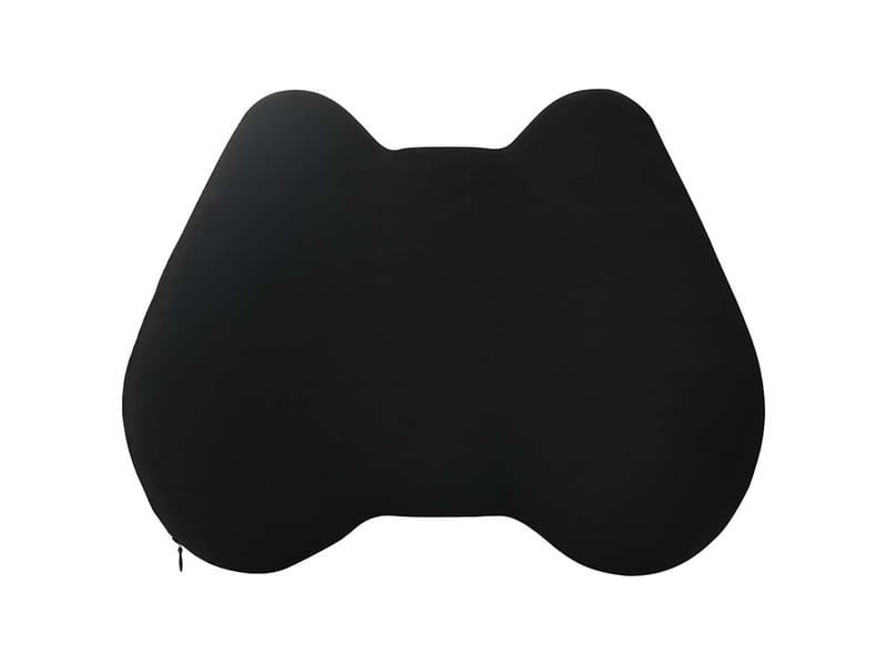 Coussin dorsal, coussin lombaire noir mousse à mémoire de forme 40 x 32 x 13 cm cf56448 - Conforama D