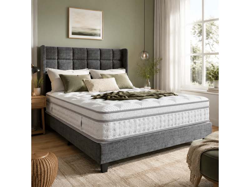  Matelas 7 zones ressorts ensachés 160x200 cm h3 25 cm hauteur hybride mousse froide respirant oeko-tex  - Conforama B