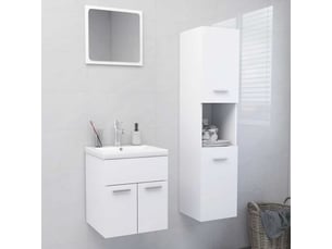 Ensemble de meubles de salle de bain blanc aggloméré cf63892