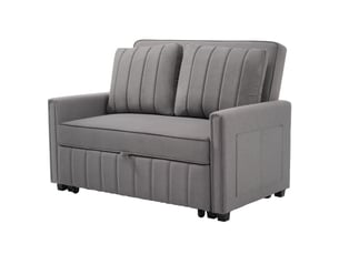 Canapé lit convertible 2 places gris antique 180x127 cm