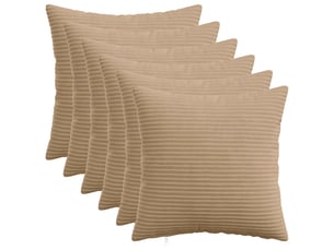 Lot de 6 housses de coussin heerlen marron 50 x 50 cm cf49928