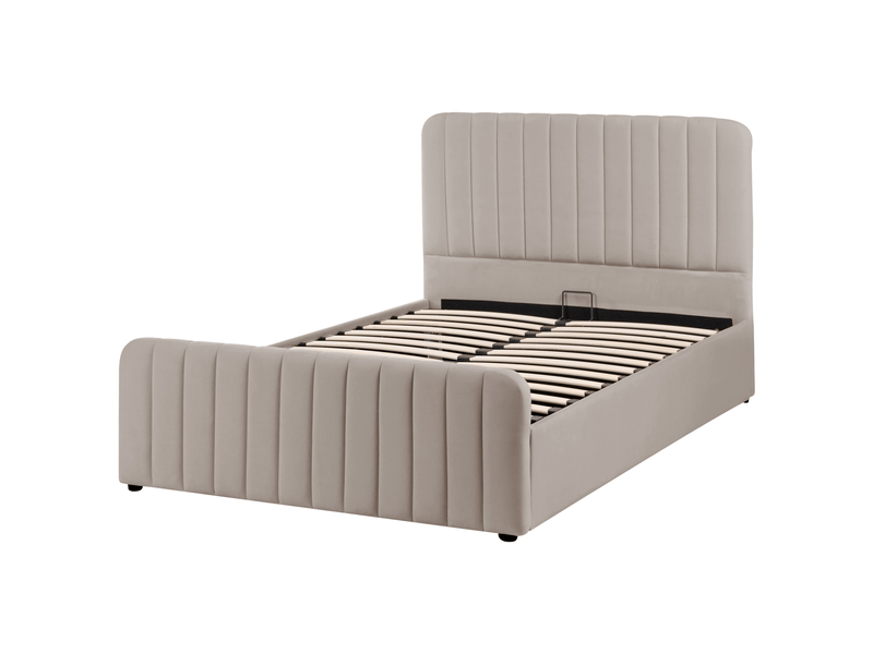 Lit ottoman lunan 120 x 200 cm taupe  - Conforama D