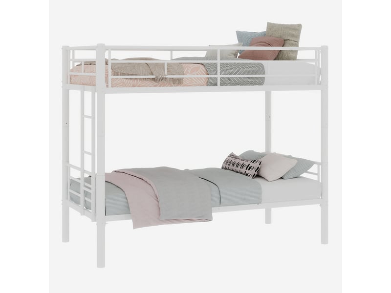  Lit superposé enfant 90x190 cm convertible en deux lits, lit simples avec échelle garde-corps robuste pour enfants et adolescents OPULERANE TRADING LTD - Conforama A