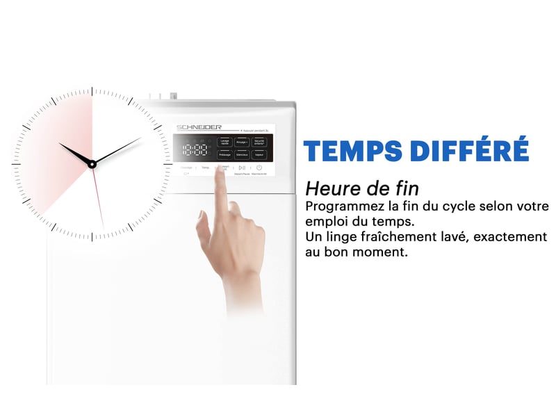  Schneider scllt813v-wa - lave linge top 8kg 40cm blanc SCLLT813V-WA - Conforama E