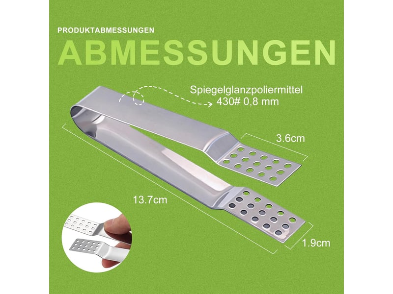 Lot de 5 pinces à sachet de thé en acier inoxydable résistant à la chaleur - anti-brûlure - résistant à la chaleur - pour thé en vrac, glaçons No Commercial reference - Conforama B