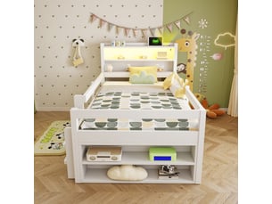 Lit banquette 90x200 cm <strong></strong>  <strong>CozyNest</strong> coloris blanc