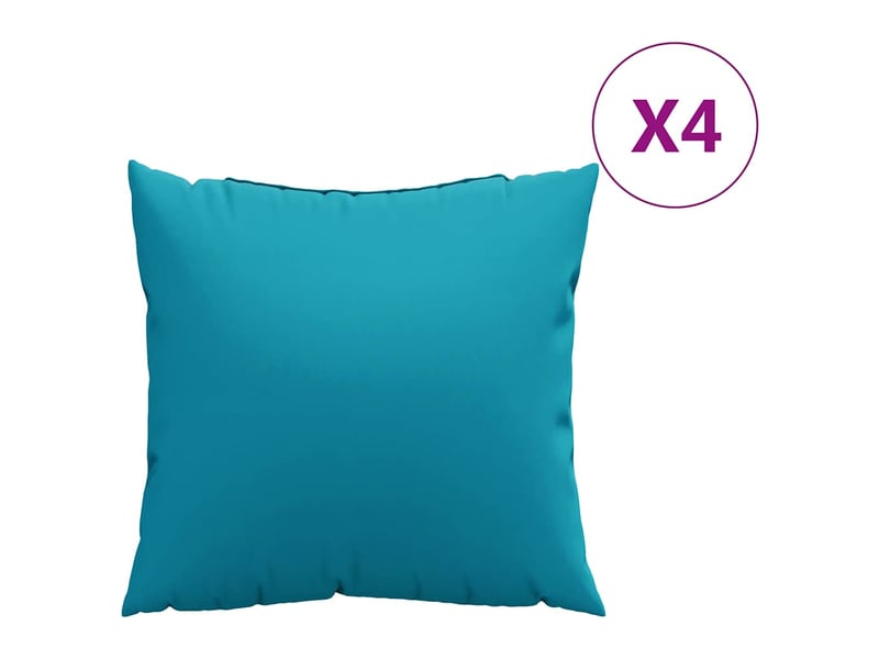 Lot de 4 coussins de canapé, coussins décoratifs bleu 60x60 cm tissu cf59221  - Conforama A