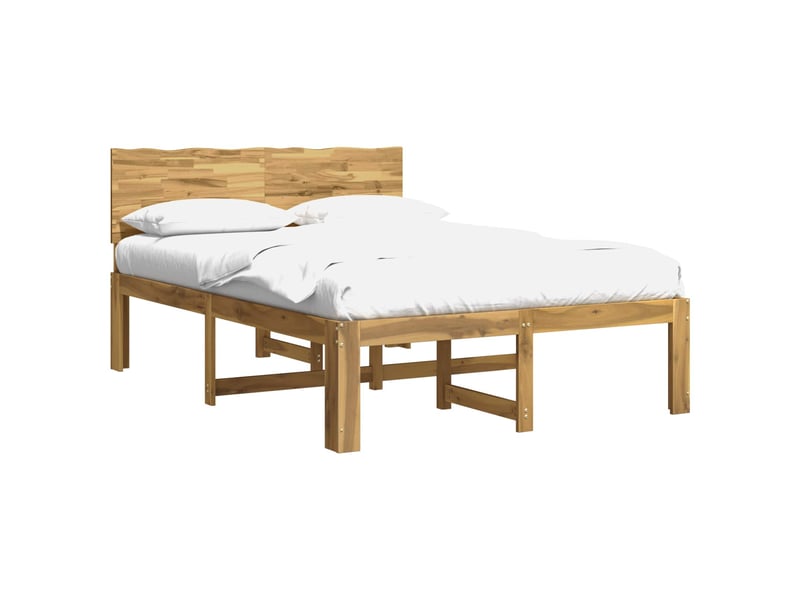  Lit double- lit adulte -  cadre de lit double avec tête de lit rostock blanc 150 x 200 cm  - Conforama A