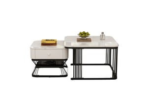 Table basse carré(e) coloris bicolore   - 70 cmx50 cm