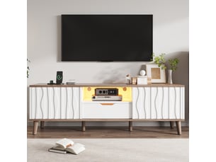 Meuble tv coloris bicolore 160 cm <strong>MODENUIT </strong> <strong></strong>