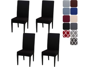 Ensemble de housses de chaise élastiques 4 pièces, adaptées à toutes les chaises de salle à manger, amovibles et lavables, modernes et durables, ad, multicolore