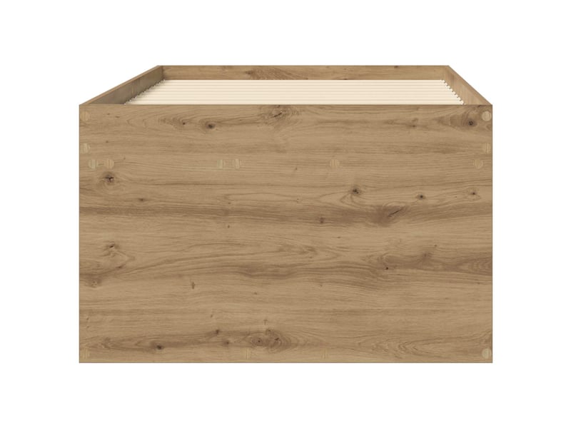 Lit simple- lit adulte - cadre de lit avec rangement chêne artisanal 80 x 200 cm - Conforama C