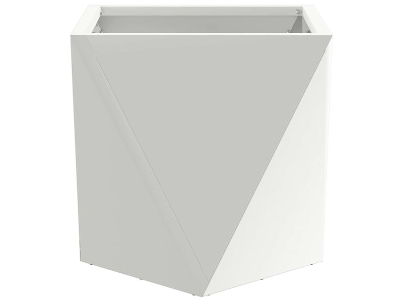  Jardinière - bac à fleurs blanc 30 x 30 x 30 cm acier  - Conforama E