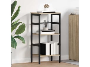 Étagère 2 niveaux, étagère de rangement 40 x 29,5 x 81 cm bois d'ingénierie shl1400