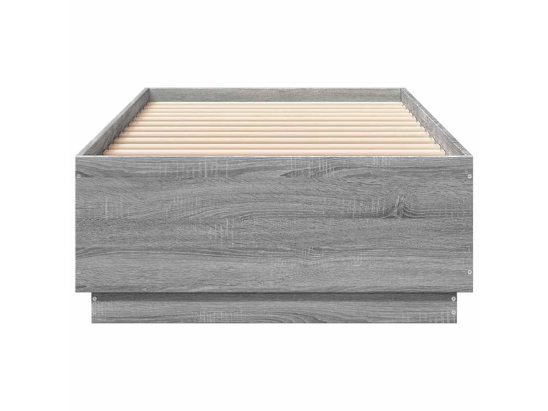  Lit simple- lit adulte -  cadre de lit sans matelas sonoma gris 100x200 cm  - Conforama C