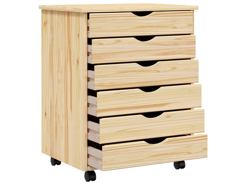  Caisson roulant de bureau avec tiroirs moss 53 x 39 x 65,5 cm  - Conforama D