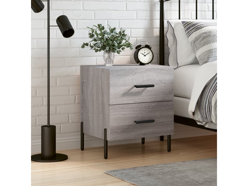  Table de chevet sonoma gris 40x35x47,5 cm bois d’ingénierie  - Conforama B