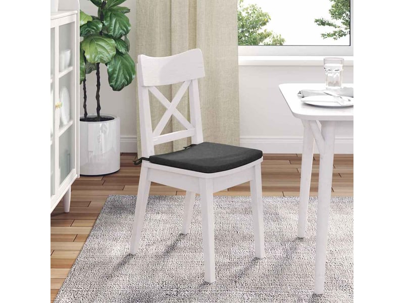  Lot de 4 coussins de siège, coussins décoratifs tissu en velours côtelé gris foncé cf59991  - Conforama D