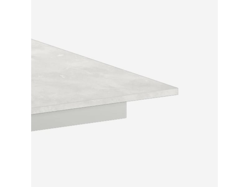  Table extensible en mélaminé structure blanche 140190x90 pluto - blanc  - Conforama D