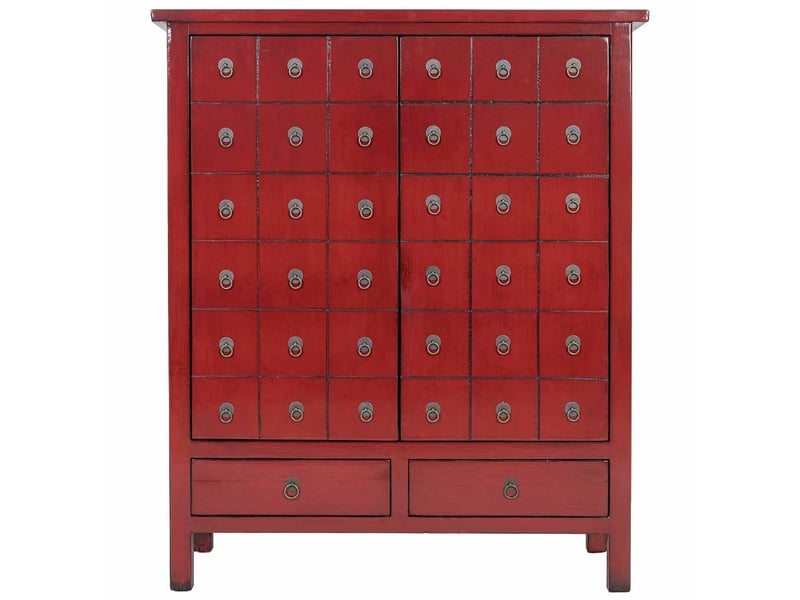  Armoire en bois rouge 102x42x120 cm h  - Conforama B