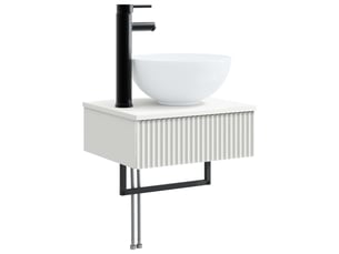 Basin de lavage mural, lavabo blanc 40x35x39 cm bois d'ingénierie