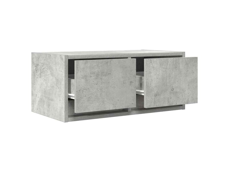  Meuble tv - banc tv - meuble de rangement gris béton 60x31x25,5 cm bois d'ingénierie  - Conforama D