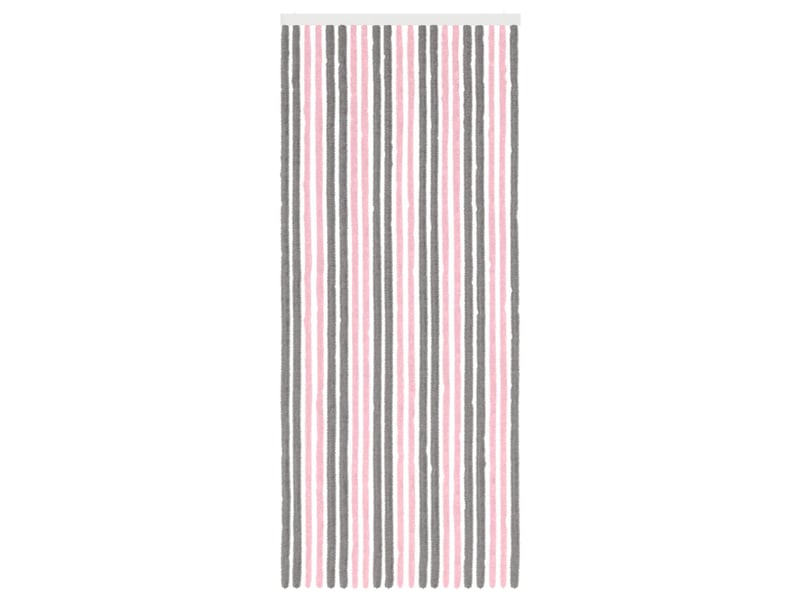  Rideau anti-insectes, moustiquaire en chenille gris argent et rose cf43431  - Conforama C