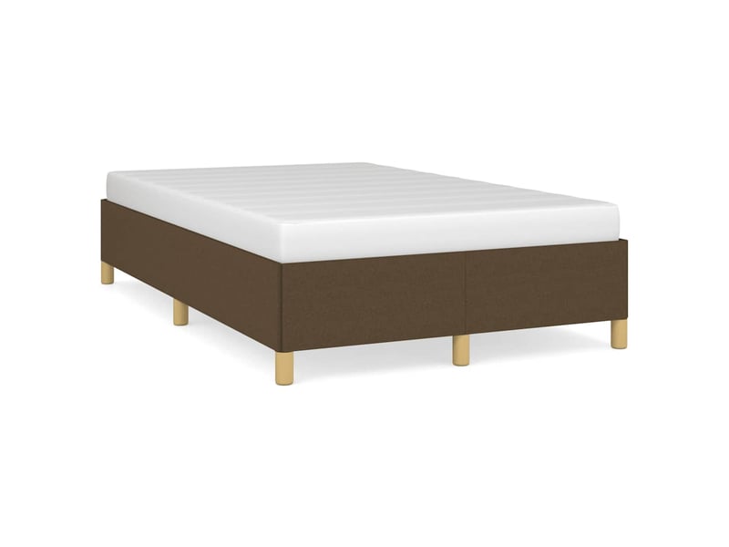  Lit double- lit adulte -  cadre de lit sans matelas marron foncé 120x190 cm tissu  - Conforama A