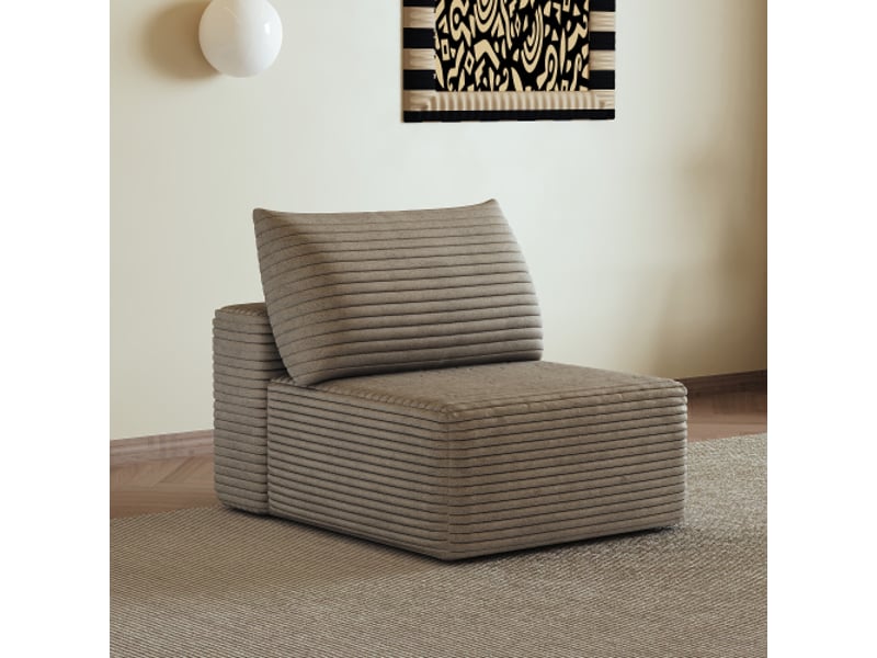 Canapé 1 place y165 camel - design moderne et confort optimal - Conforama B