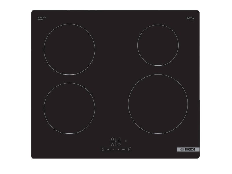 Bosch - table de cuisson à induction 60cm 4 feux noir pue611bb5e - série 4 PUE611BB5E
