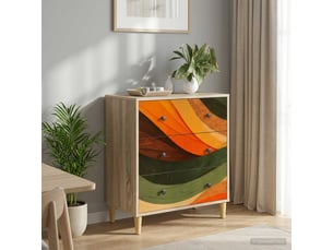 Commode 1 tiroir(s) <strong></strong> <strong></strong> coloris bois clair largeur 66 cm