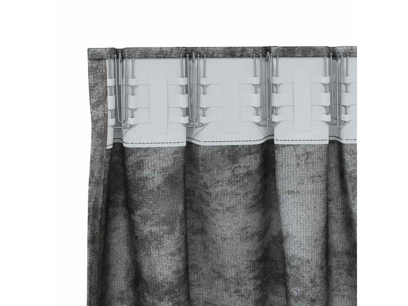  Lot de 2 rideaux en velours, rideaux de fenêtre gris 175 x 140 cm velours cf44202  - Conforama E