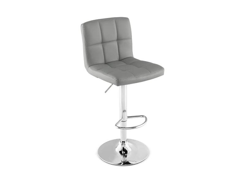  Lot de 2 tabourets de bar réglables 65 x 43 x 116,5 cm confort optimal design moderne en cuir pu gris 20_0014159  - Conforama A