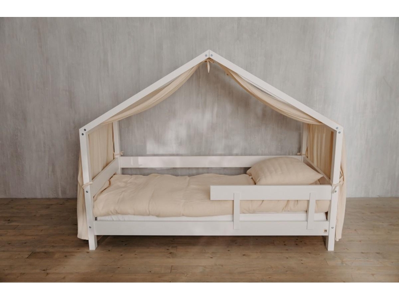  Yappymuslin - rideaux pour lit yappyhytte 75x360 cm - beige 4754010388578 - Conforama E