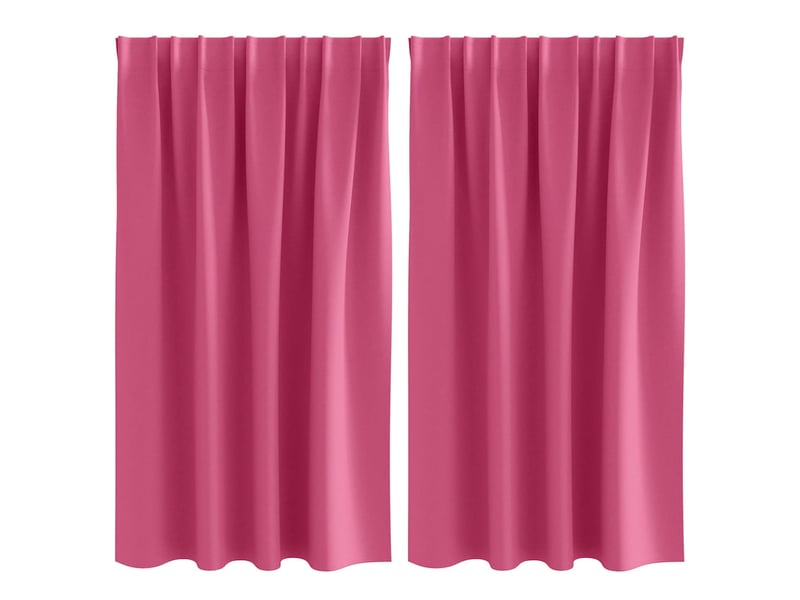 Lot de 2 rideaux occultants, rideaux black-out avec anneaux rose vif 140 x 140 cm cf44756 - Conforama A