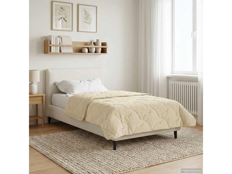  Couette - duvet d'été 155 x 200 cm été crème respirant  - Conforama D