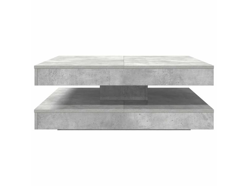  Table basse | table de salon rotative à 360 degrés gris béton 90x90x34,5 cm  - Conforama D