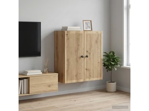 Armoire     <strong></strong> <strong></strong> coloris bois clair largeur 59 cm